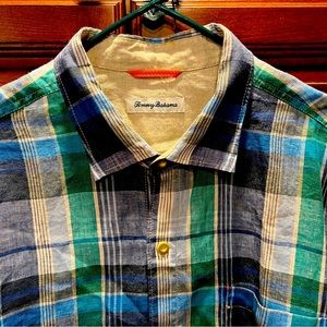 Tommy Bahama, Plaid, Long Sleeve Button Up Shirt, XL